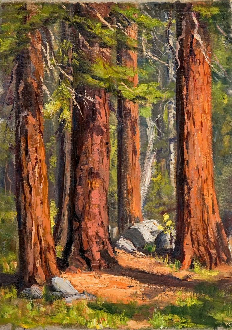 Frederick B. Kress Oil on Cloth [Fallen Leaf Area] (1 of 4)