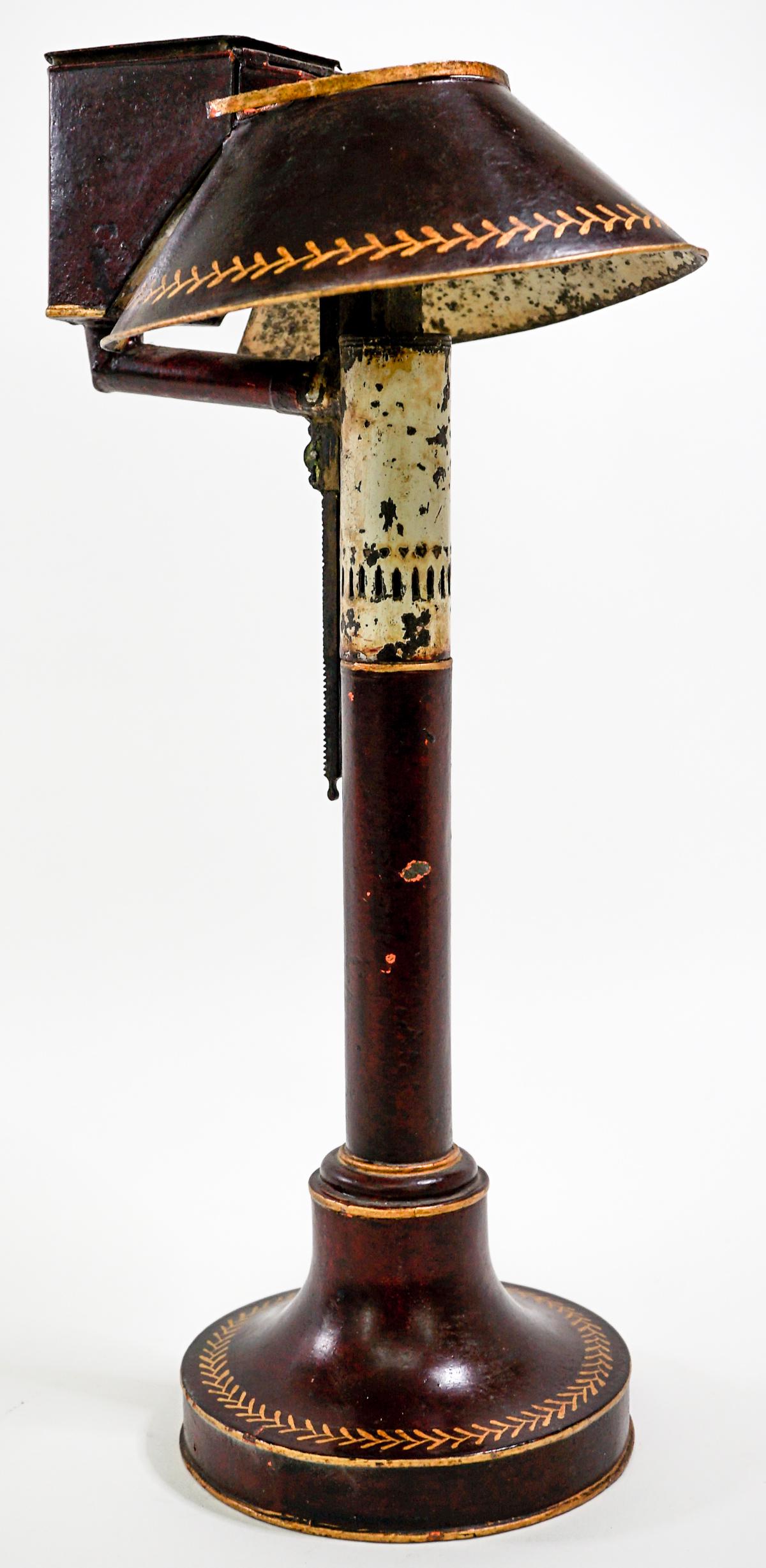 Antique Tole Painted Lamp (1 of 6)