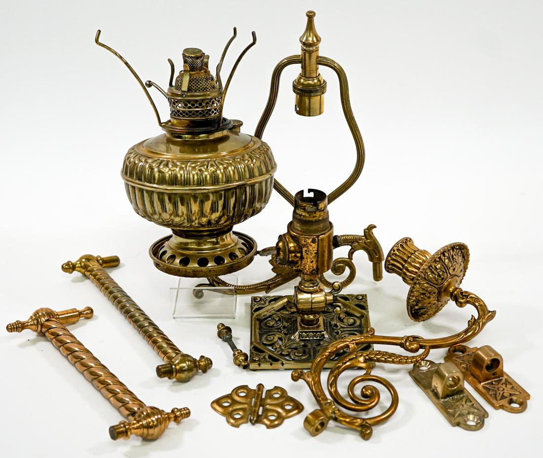 Brass (10) Lamp and Candle Holder Parts (1 of 8)