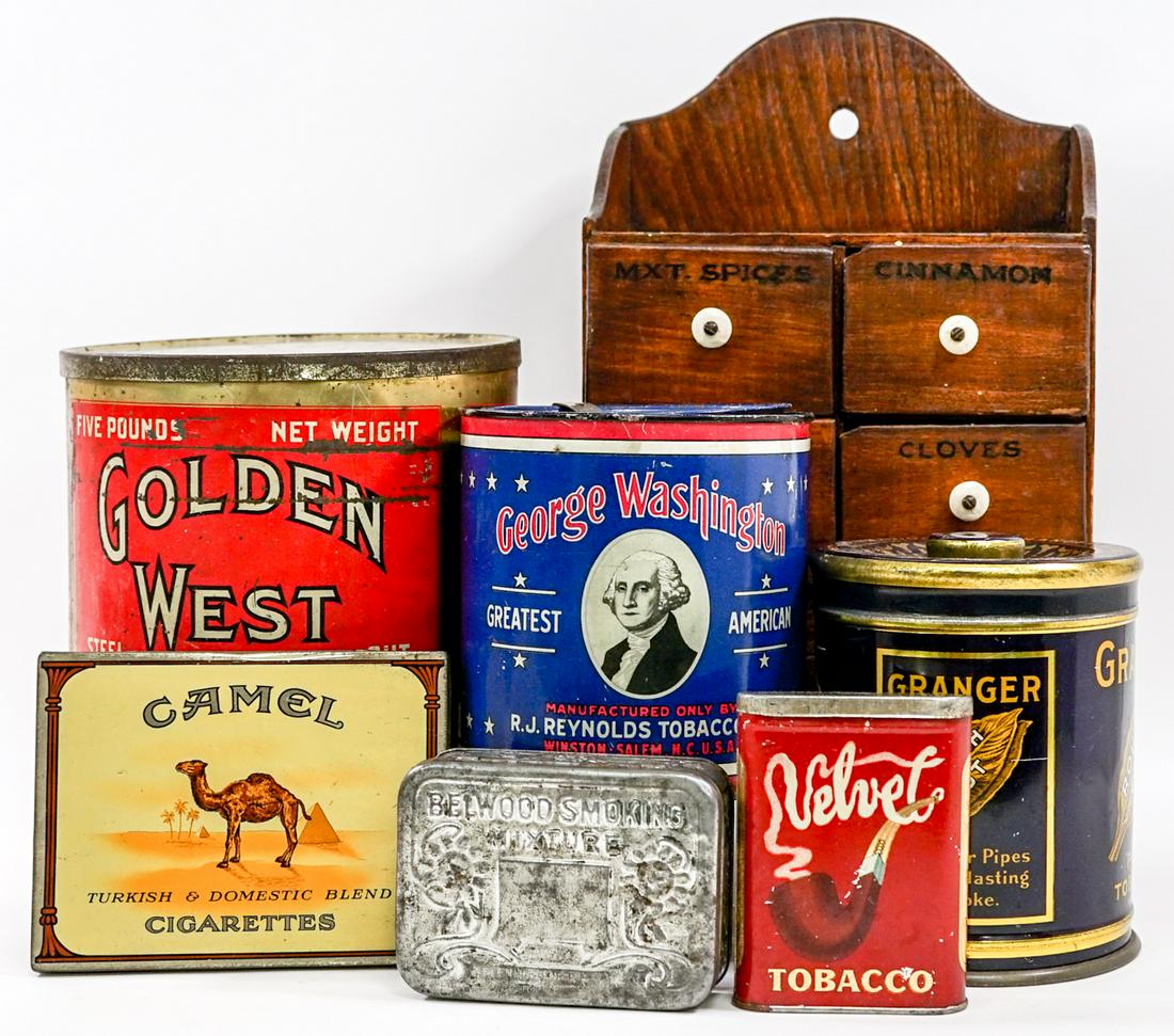 Vintage (7) Advertising Tins and Spice Rack (1 of 15)