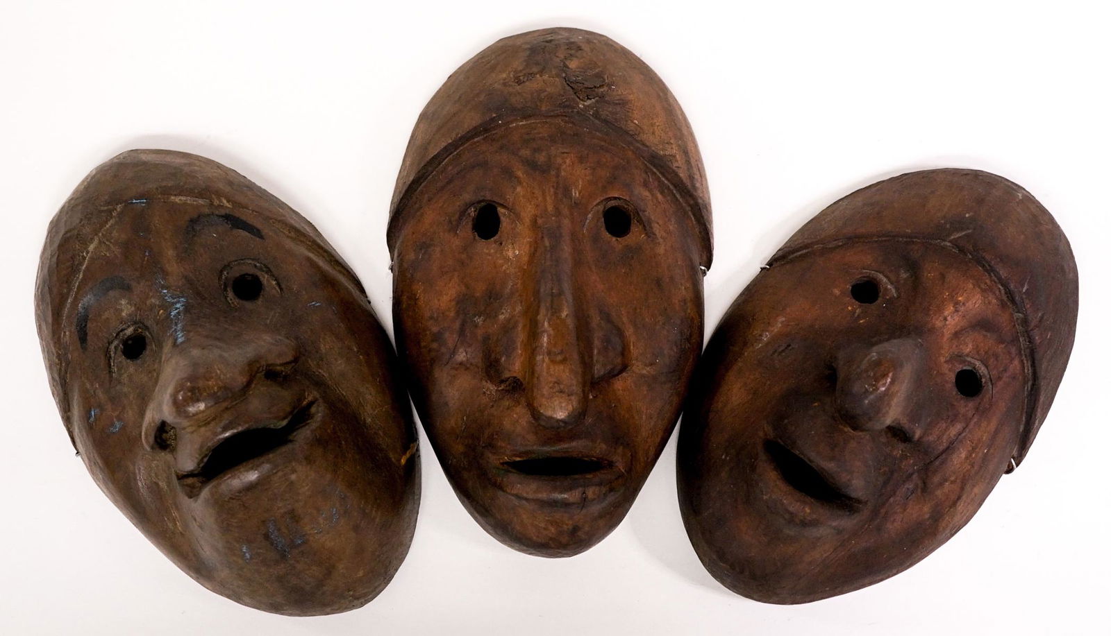 Vintage Native Masks (3) Carved Wood (1 of 11)