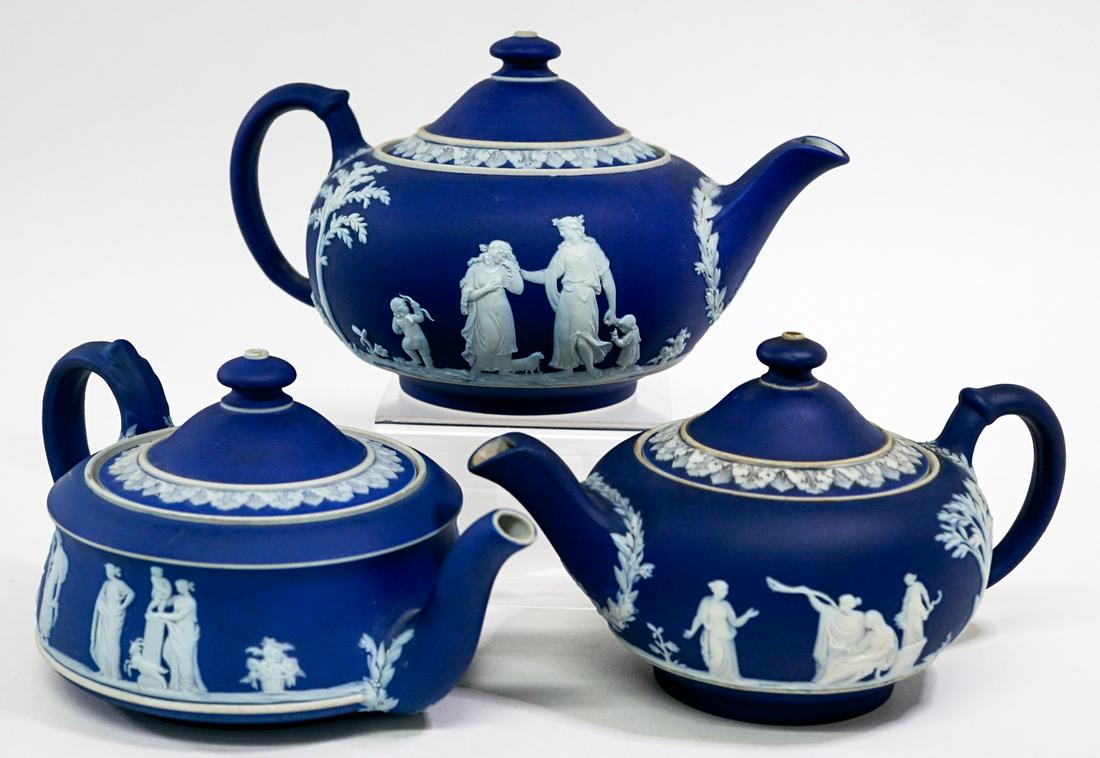 Wedgwood (3) Jasperware Lidded Teapots (1 of 17)