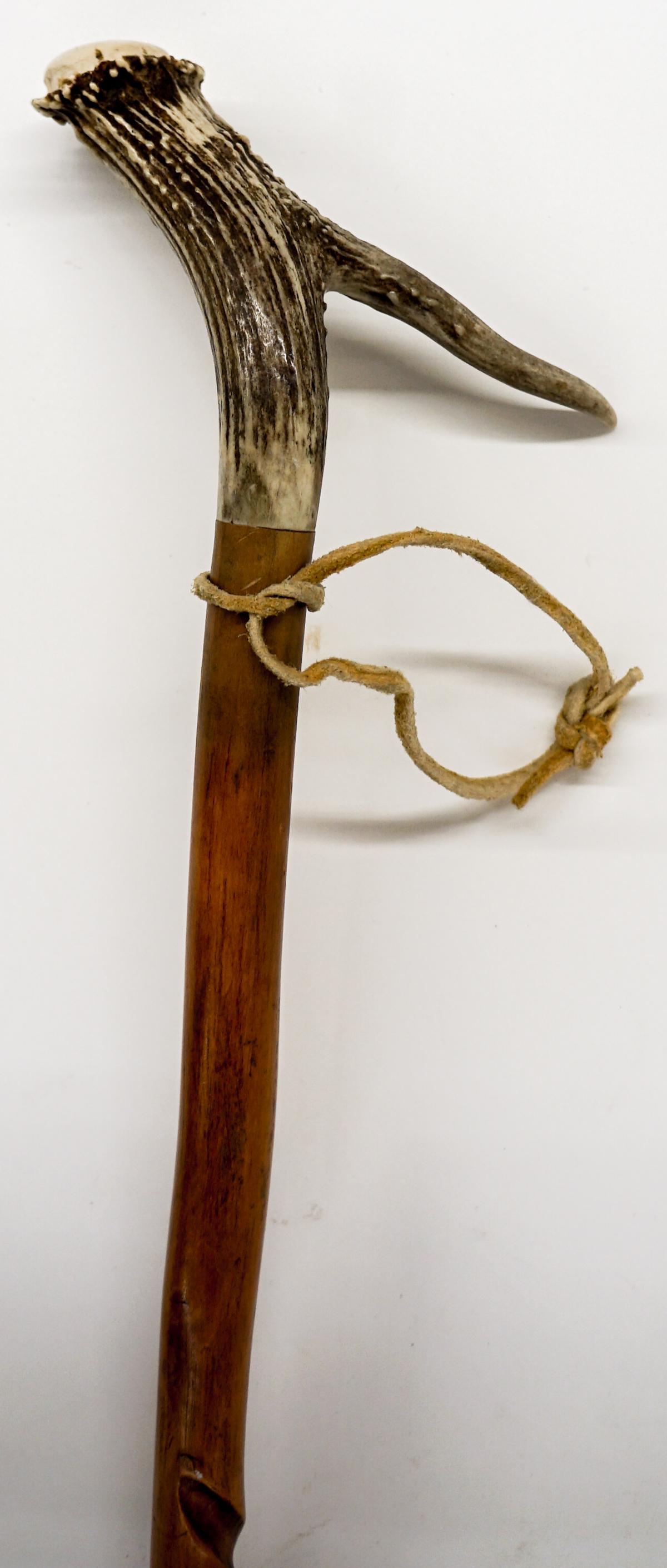Antler Handled Walking Stick [Turned Wood] (1 of 7)