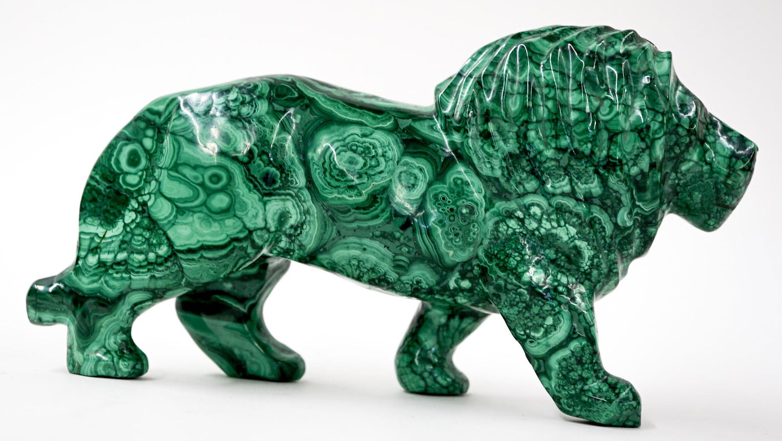 Fine Carved and Polished Malachite Lion [Green] (1 of 6)