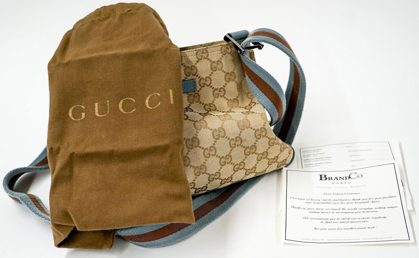 Gucci Mini Web Zip Crossbody COA (1 of 8)