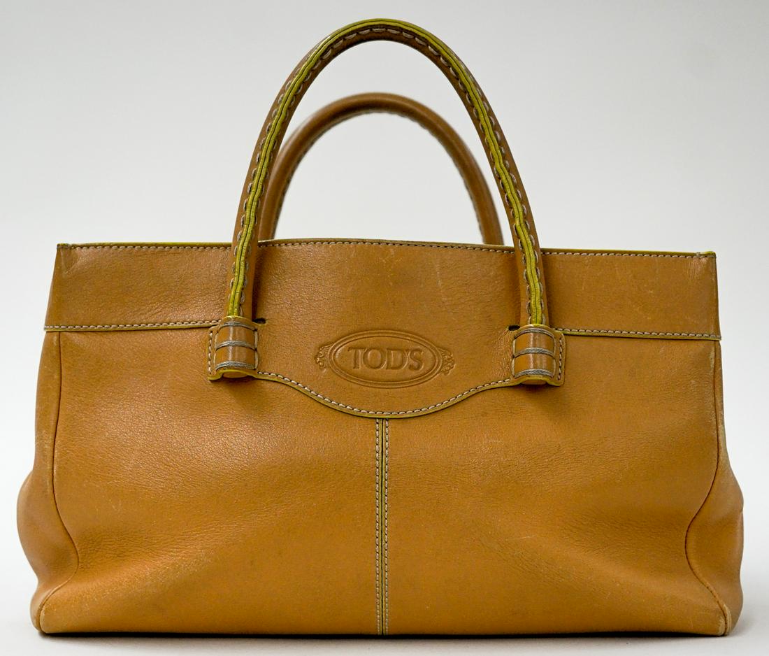 TOD'S Handbag Tan Leather Tote (1 of 7)
