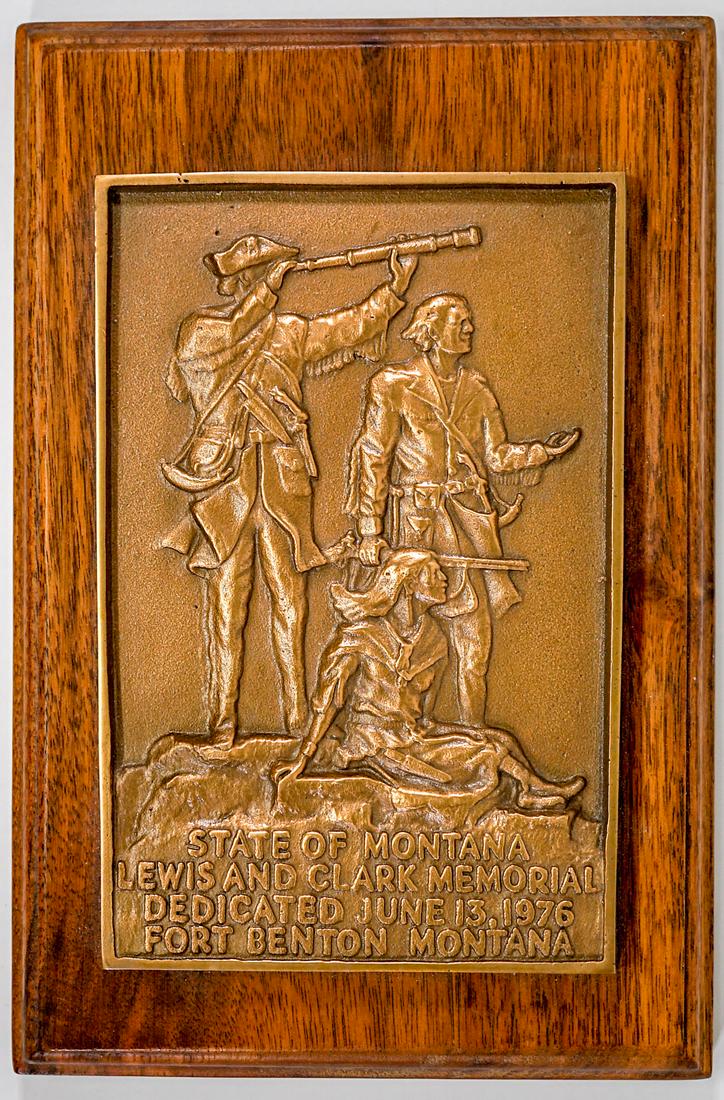 Bronze Mounted Plaque [Lewis and Clark] 1976 (1 of 3)