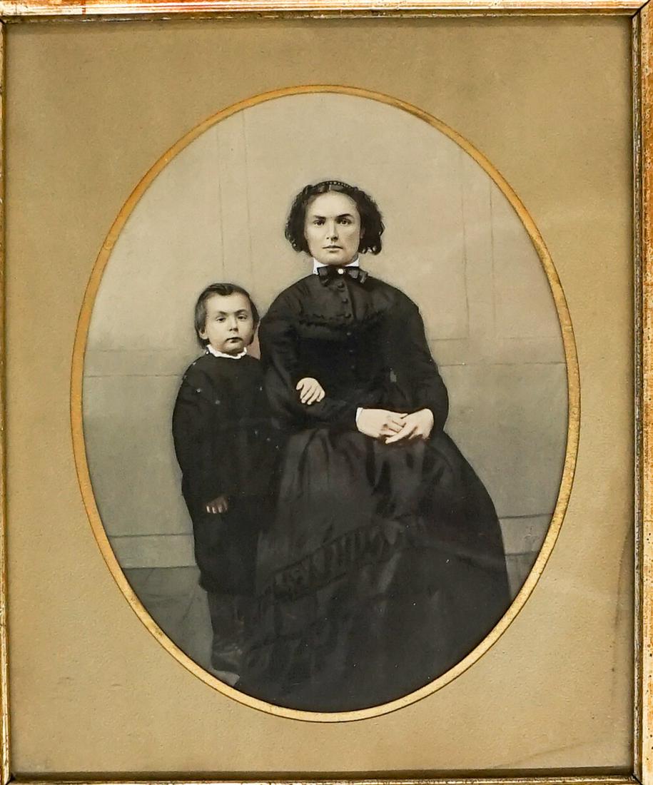 Antique Civil War Era Photo Frame [Mother, Child] (1 of 6)