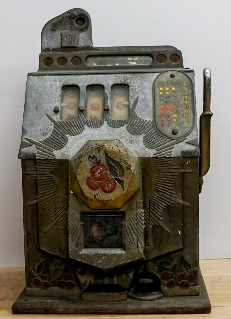 1910 Mills 10c Slot Machine for Parts or Repair (1 of 4)