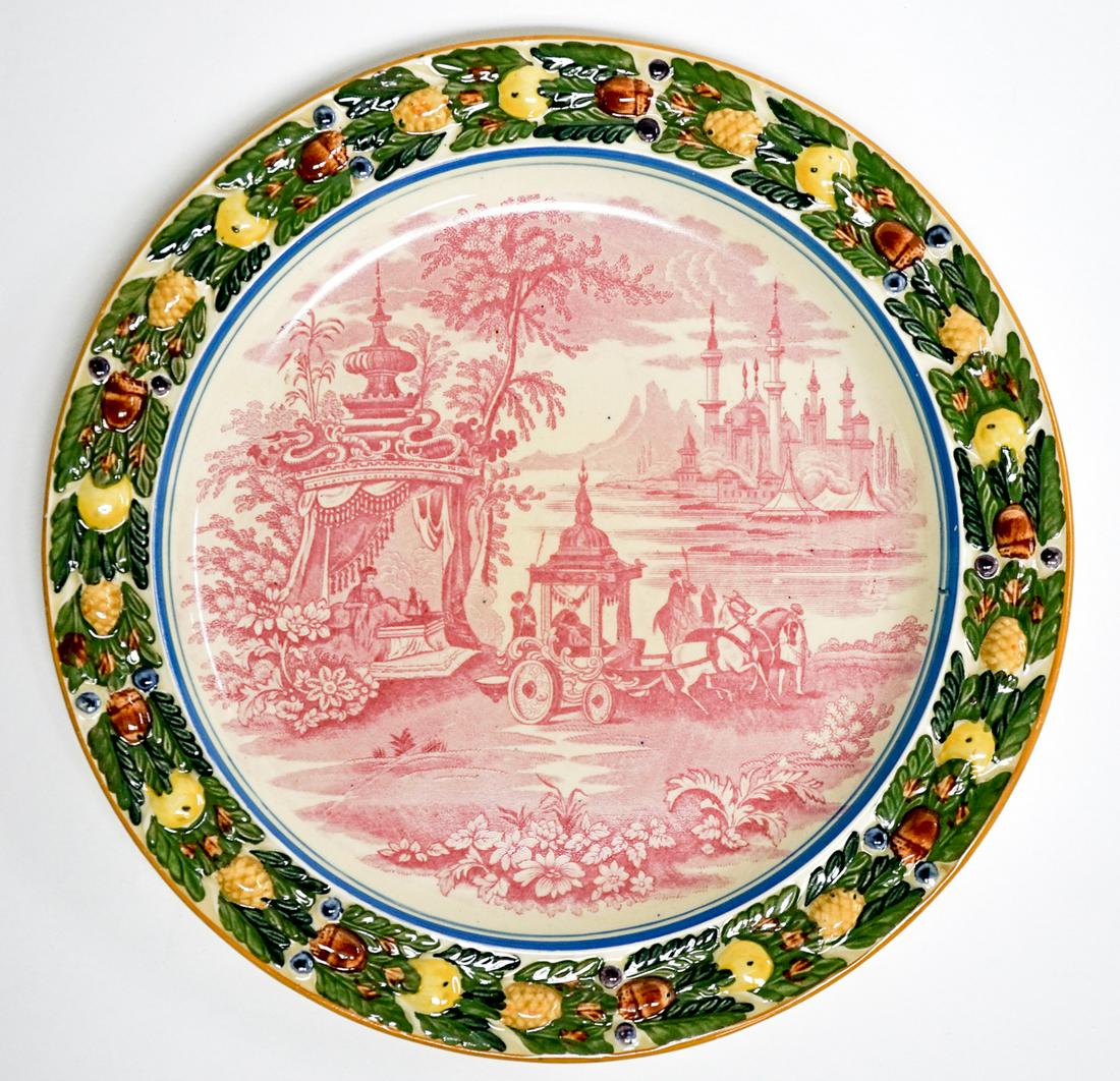 Adams Titian Ware Hand Painted Charger: AdamasTitian Ware Hanp Painted charger. Measures 12.375 inches in diameter. No damage or repairs. If lot is absent of a condition report one may be requested via email. Condition report is provided as