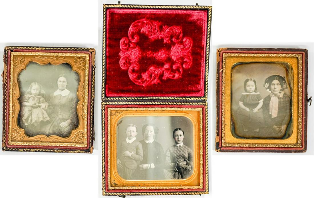 Three Sixth Plates Daguerreotypes Mothers w/Child (1 of 4)