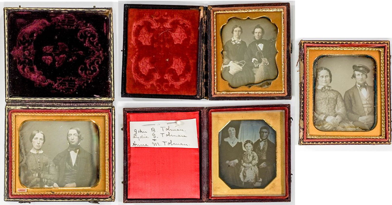 Four Sixth Plate Daguerreotypes Couples (1 of 6)