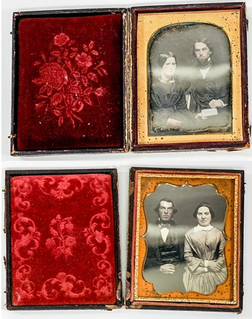 Two Quarter Plate Daguerreotypes Couples (1 of 4)