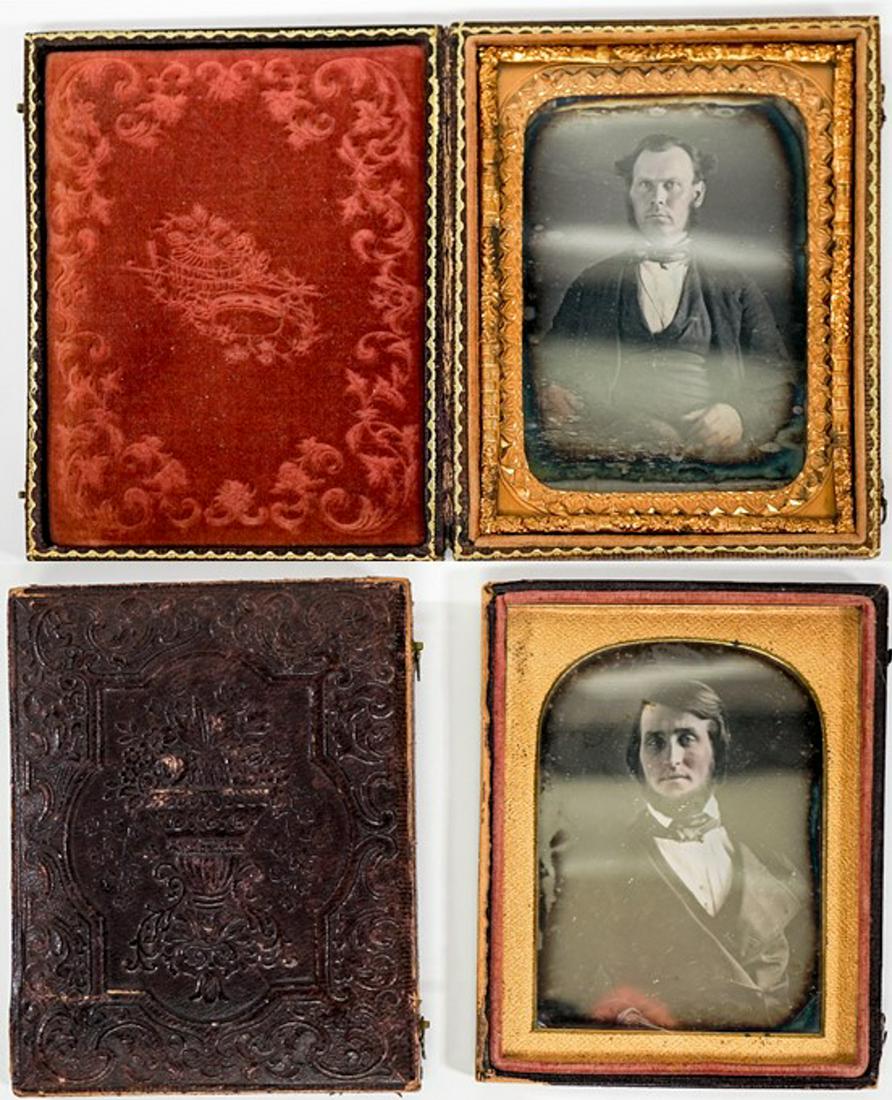 Two Quarter Plate Daguerreotypes of Men (1 of 3)