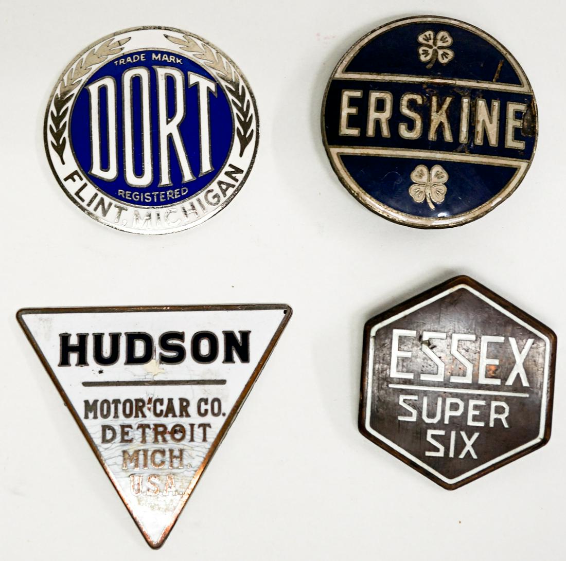 Antique Enamel Auto Emblems with Hudson, Dort (1 of 2)