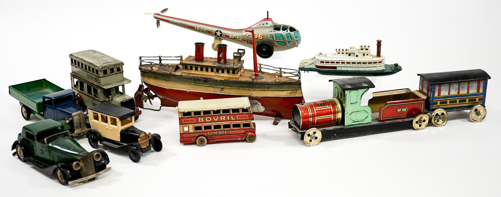 Vintage (10) Assorted Push and Wind-Up Toys (1 of 15)