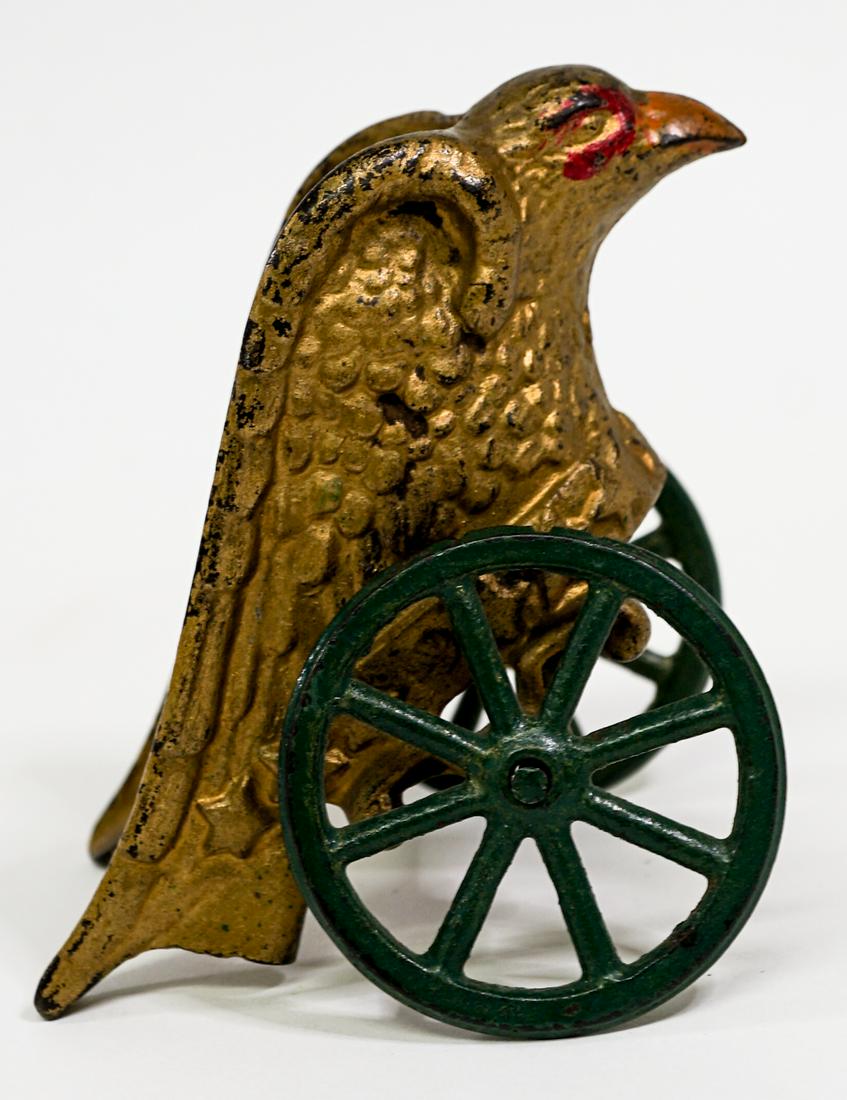 Vintage Cast Iron Gold Eagle Cart (1 of 6)