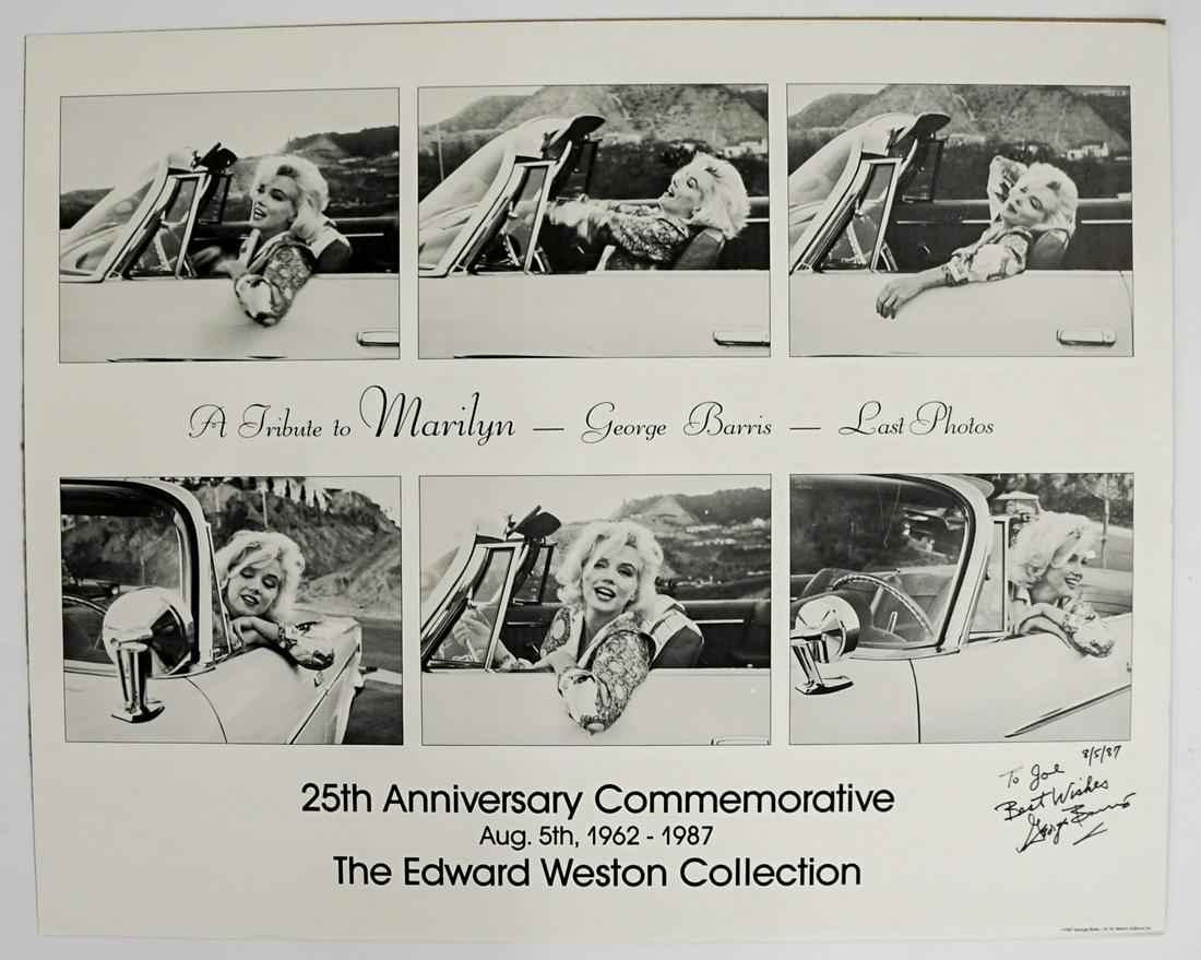 Marilyn Monroe George Barris Signed Poster (1 of 2)