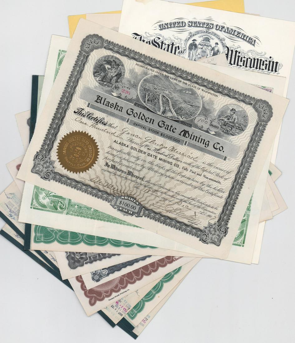 Vintage & Antique Stock Certificates (10) (1 of 7)