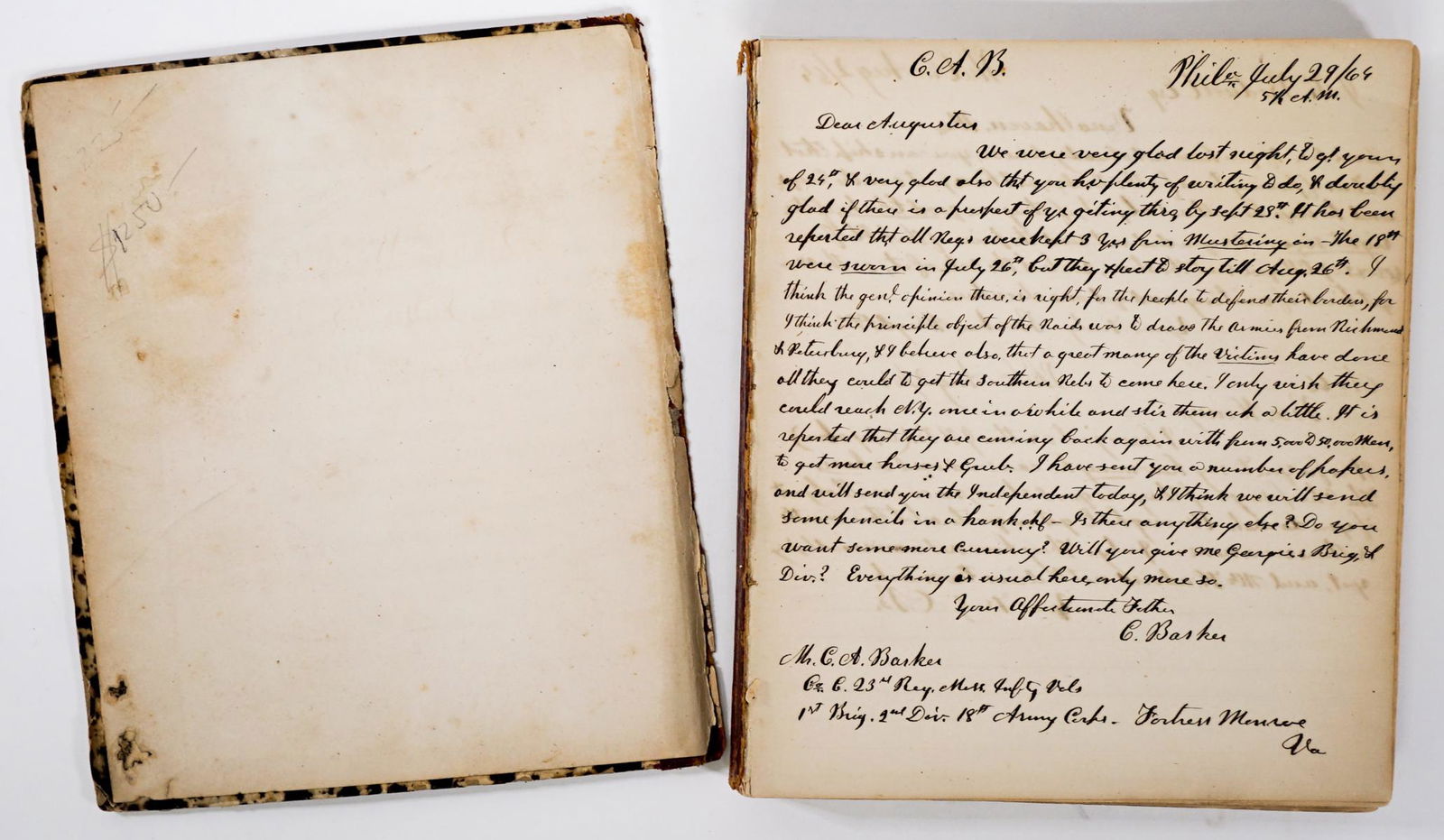 Pennsylvania Manuscript 1864-1865 (1 of 7)