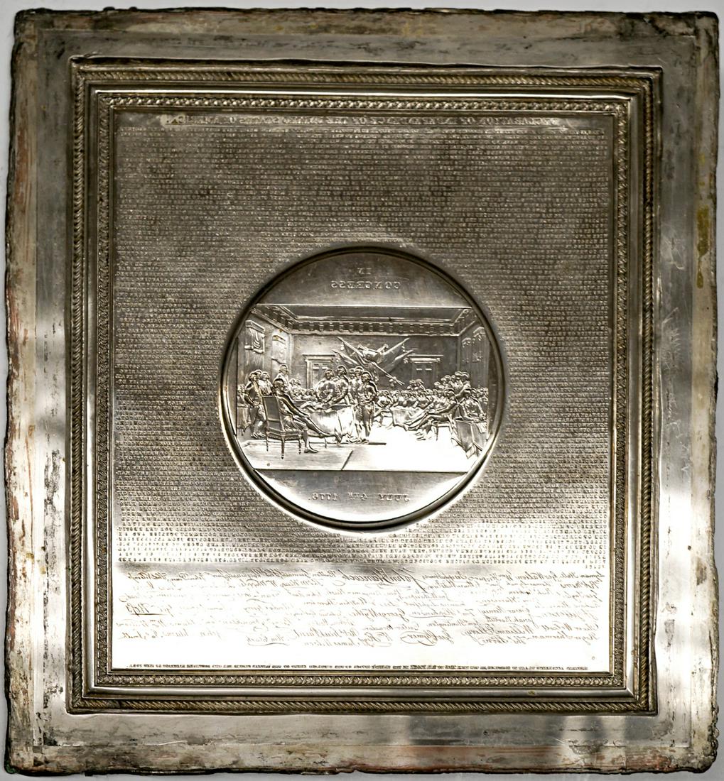 DECLARATION OF INDEPENDENCE Printing Plate (1 of 4)