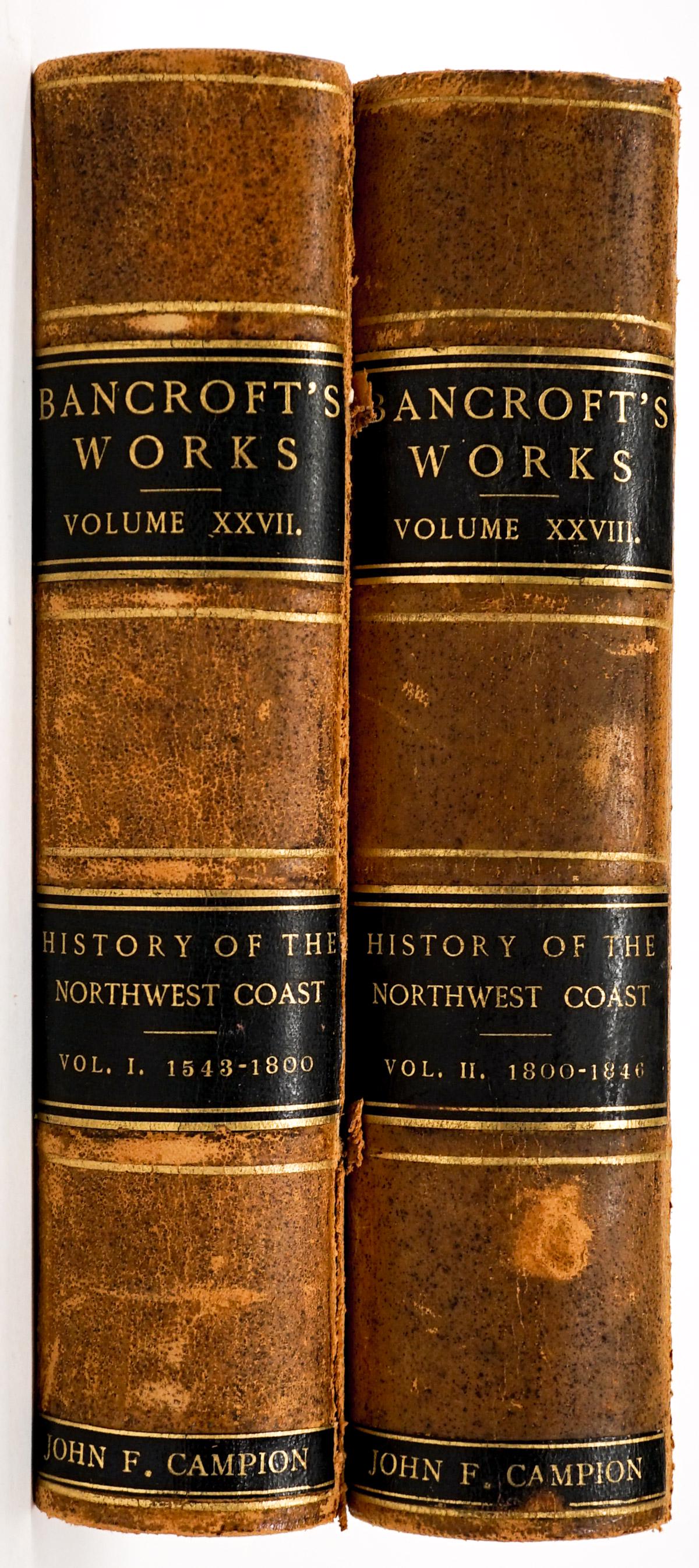 Bancroft's Works 1884 Northwest Coast Vol I and II (1 of 19)