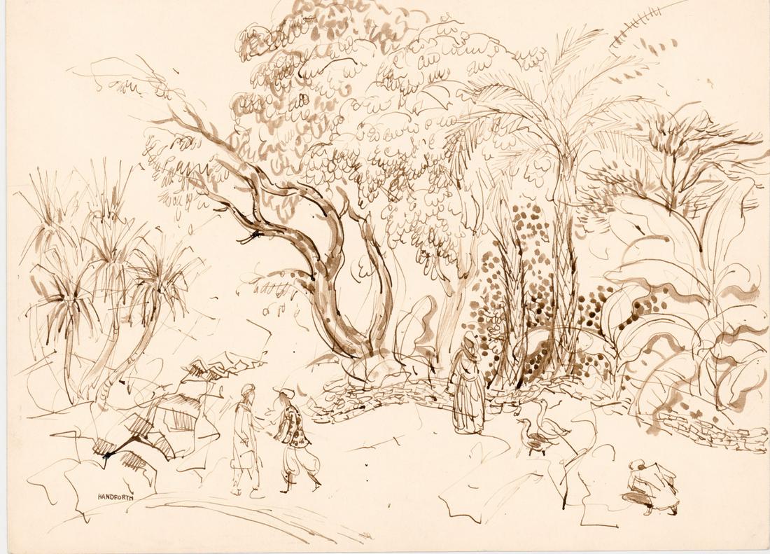 Thomas Handforth Monotone Watercolor [Outdoors] (1 of 4)