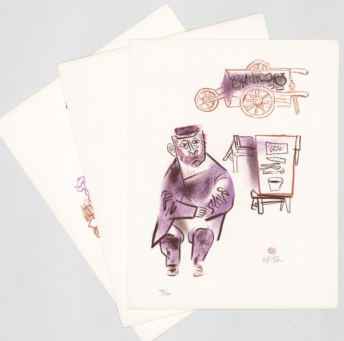 William Gropper Lithographs [Shtetl Portfolio] (1 of 4)