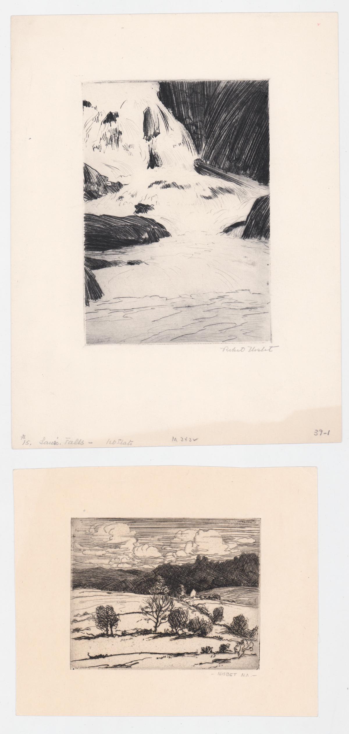 Robert H Nisbet Etchings [Lane's Falls, CT] (1 of 5)