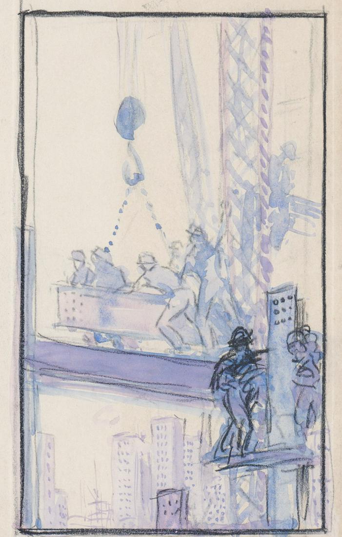 Frederic Dana Marsh Watercolor [Manhattan Tower] (1 of 5)