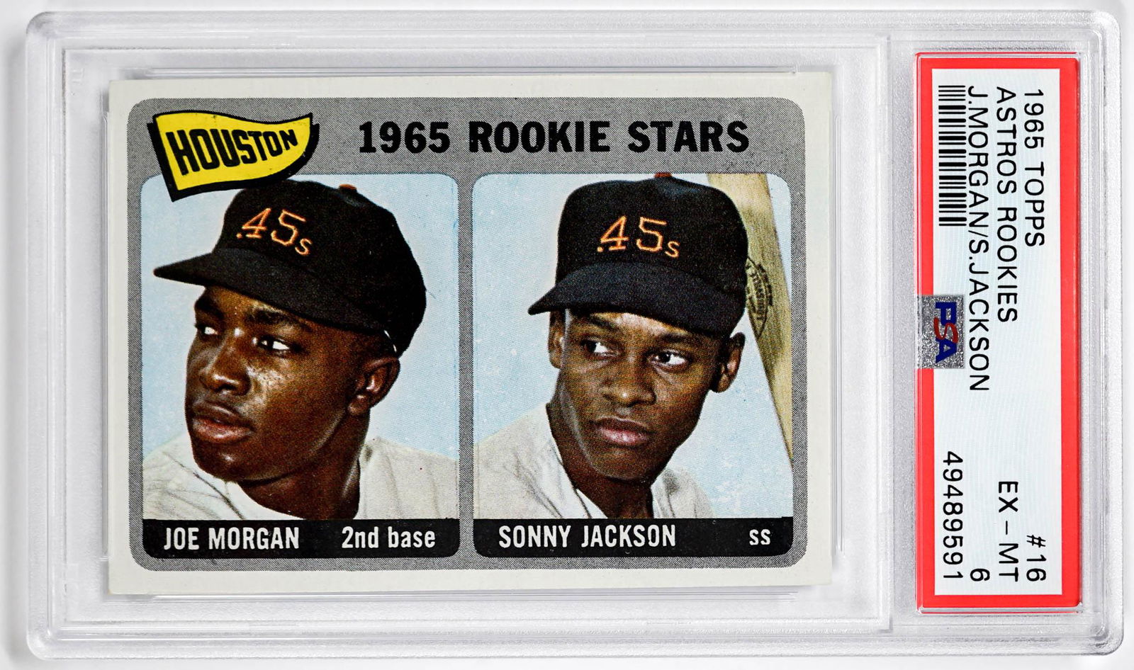 Joe Morgan 1965 Topps #16 RC PSA 6 EX-MT (1 of 2)