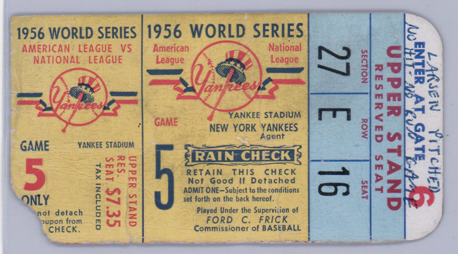 1956 Yankees World Series Game 5 Don Larsen (1 of 2)