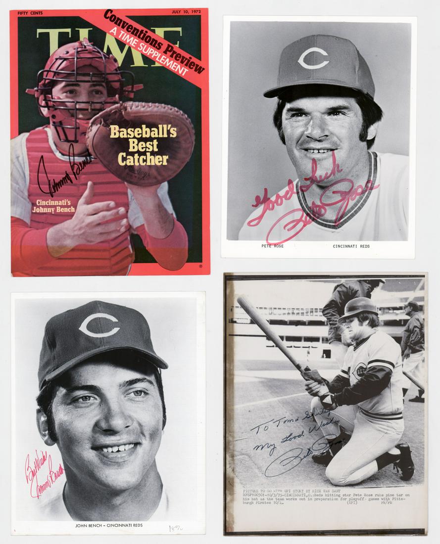 Johnny Bench & Pete Rose Signed Items (1 of 9)