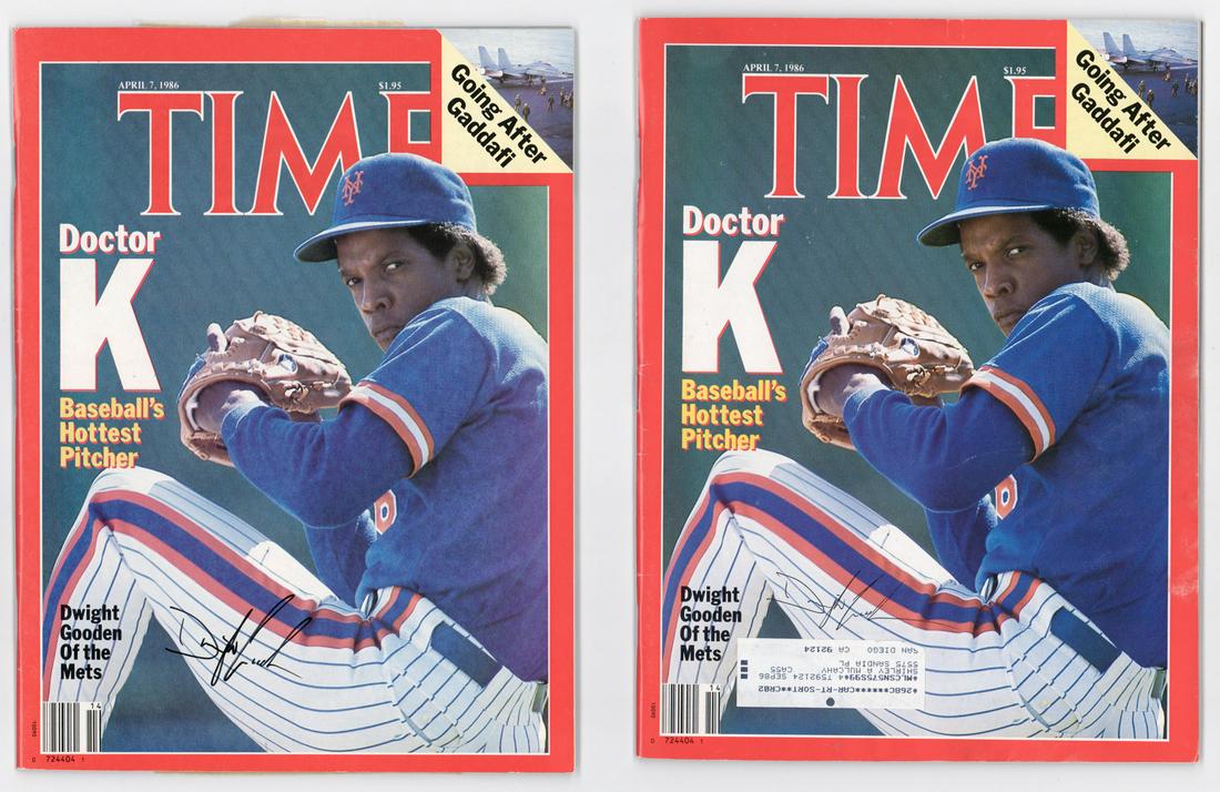 Dwight Gooden Signed Time Magazines (2) (1 of 3)