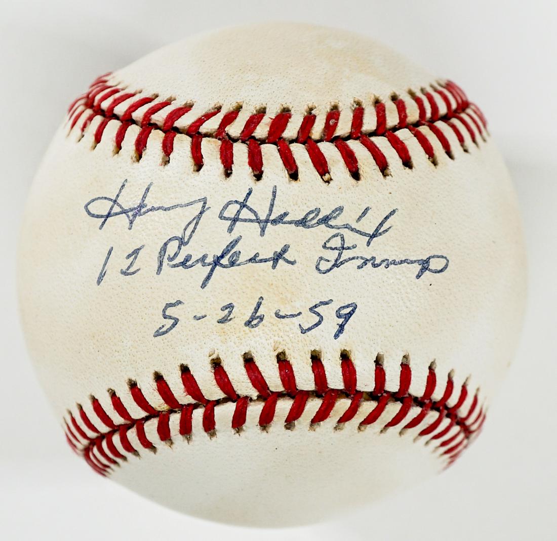 Harvey Haddix Inscribed Perfect Game Baseball (1 of 2)