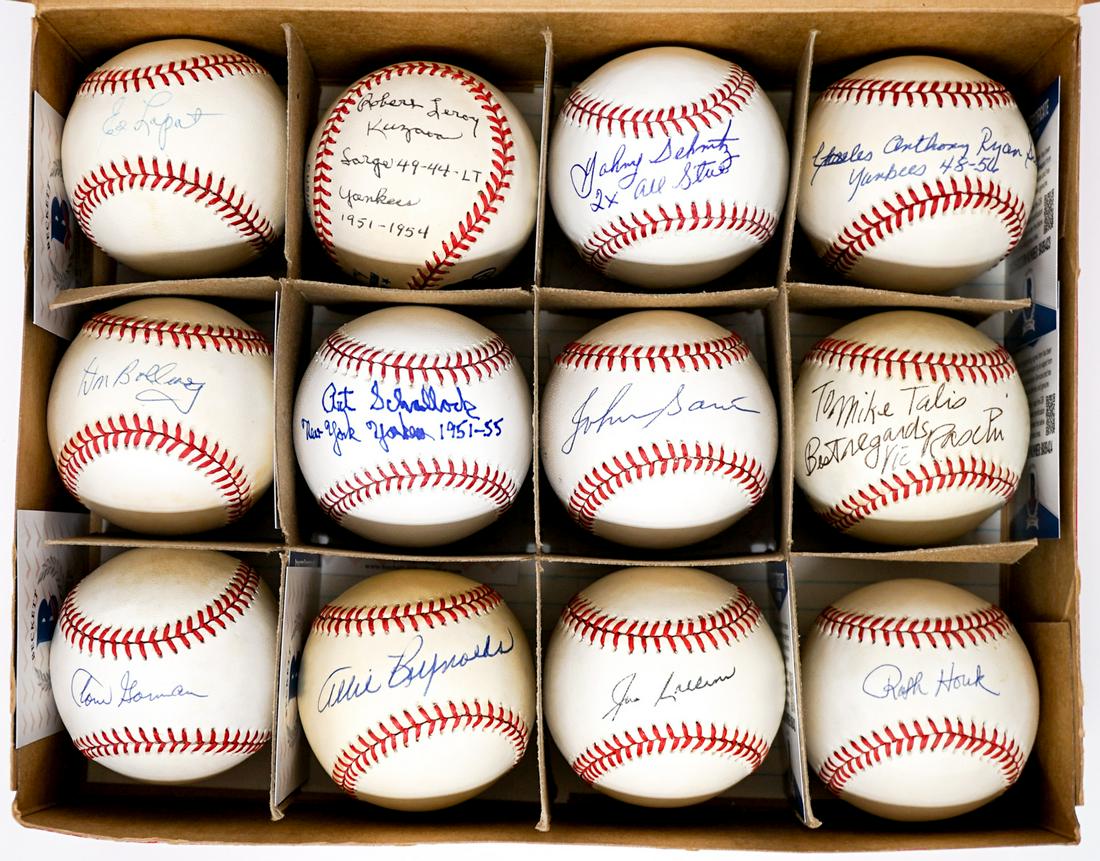 [New York Yankees] Single Signed Baseballs (1 of 2)