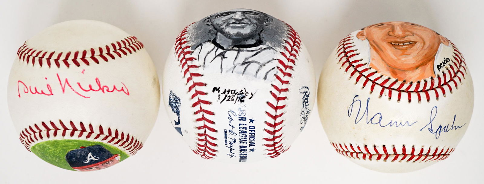 Hand Painted and Signed Baseballs (1 of 3)