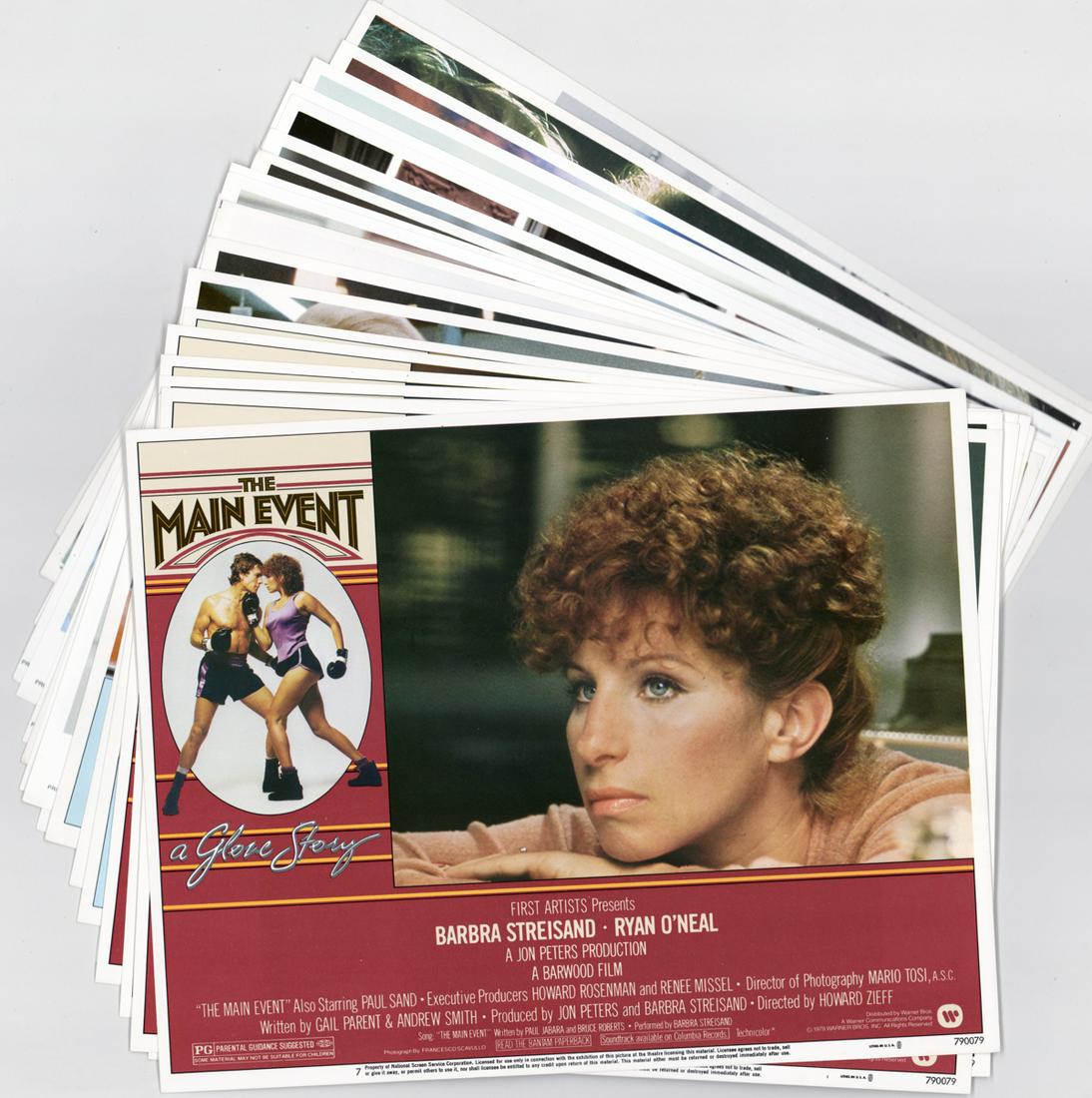 Movie (20) Vintage Lobby Cards: Over twenty (20) vintage lobby cards. Includes: Paranoia; The Deep; Blue Sky; The Main Event and more. Measure 11 in. x 14 in. Unframed, loose, not glued or mounted. Provenance: William Emery Collecti