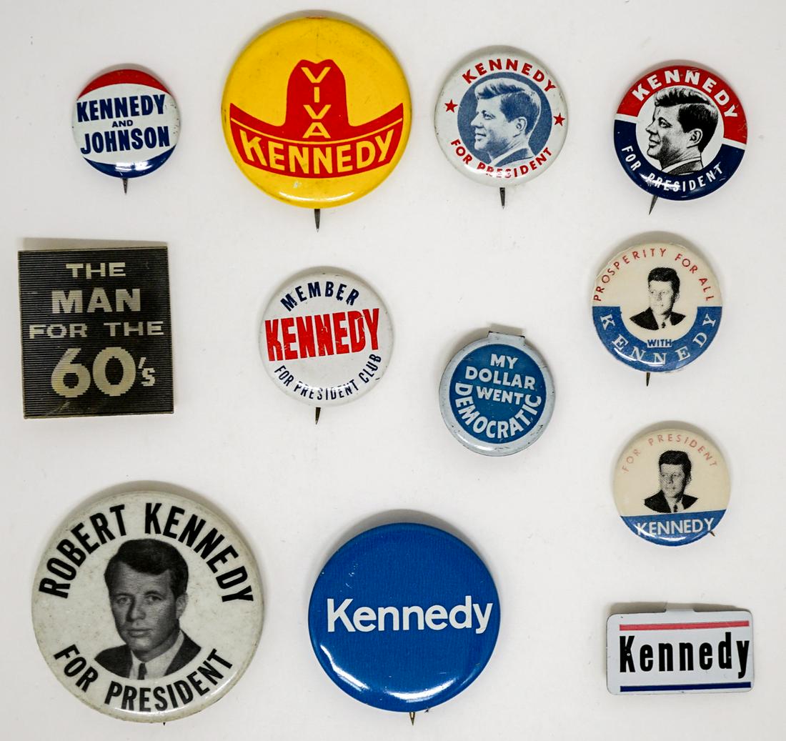 Kennedy for President Pinback Buttons (12) (1 of 2)