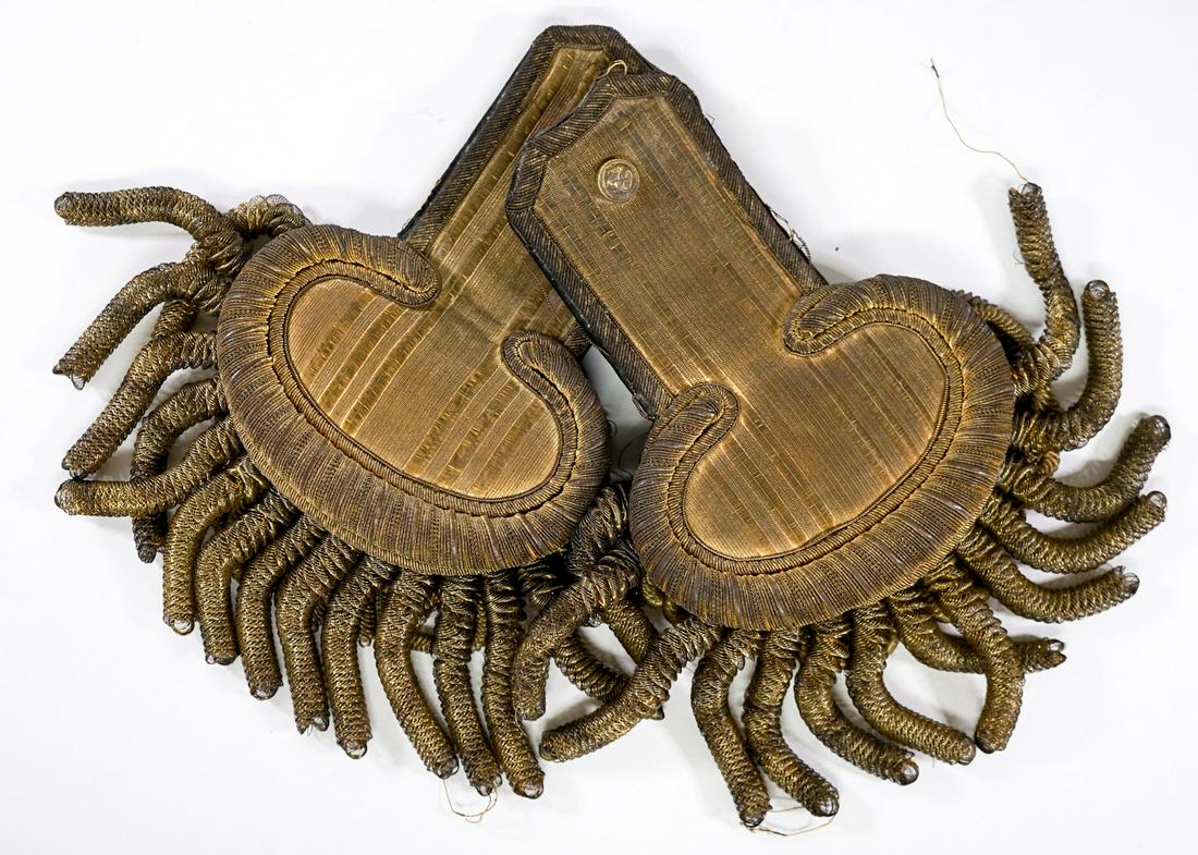 Antique Navy Military Epaulettes [Pair] (1 of 5)