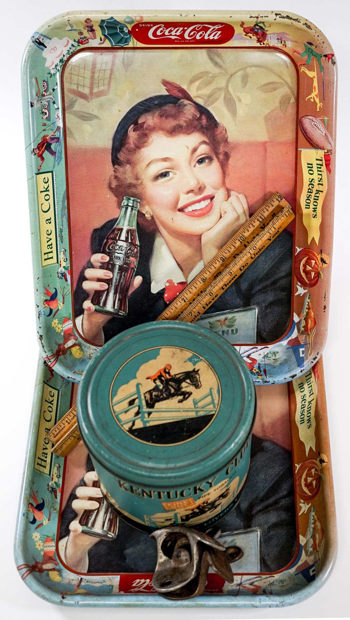 Coca Cola Trays, Rulers and Bottle Opener (1 of 9)
