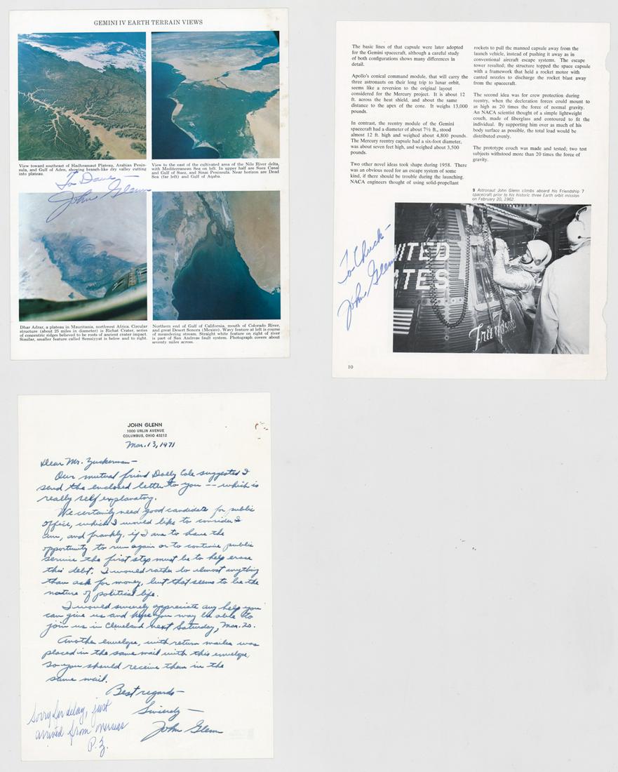 John Glenn Signed Pieces (3) (1 of 7)