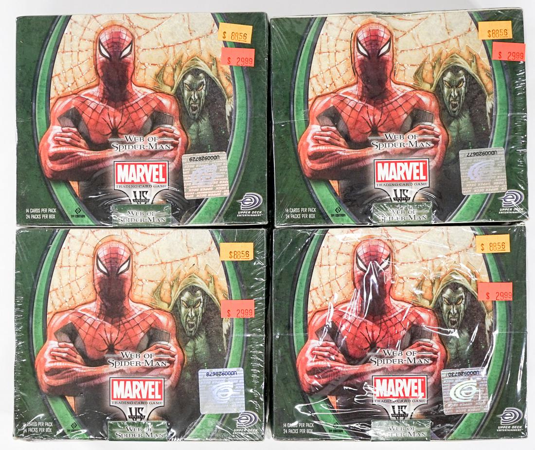 Marvel Web of Spider-Man Factory Sealed Cards (4) (1 of 3)