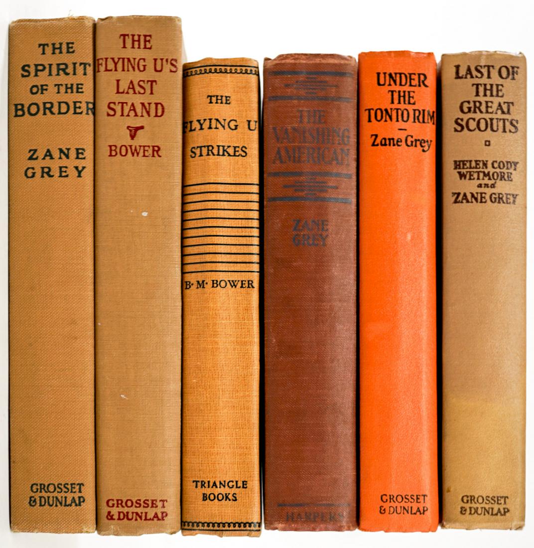 Zane Grey (4) and Bower (2) Vintage Books (1 of 11)