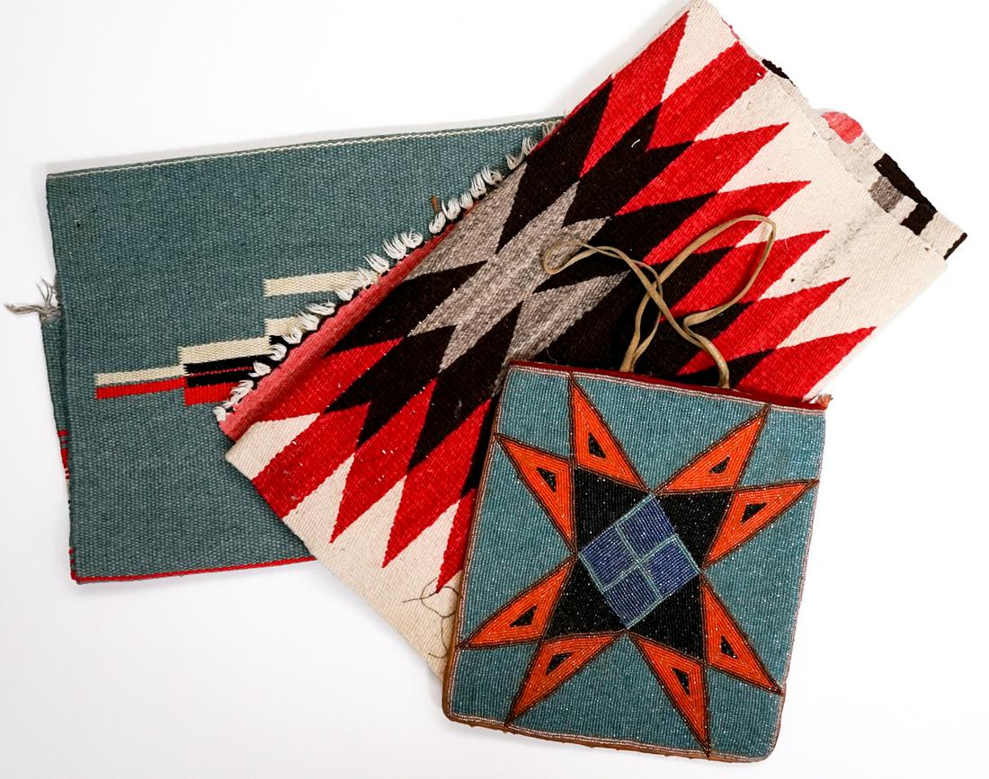 Native American Beaded Bag and Mats (1 of 8)