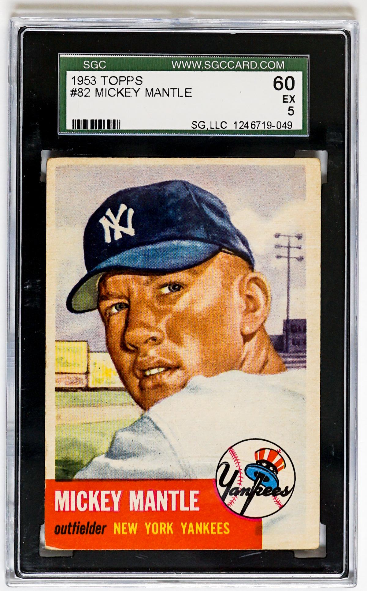 Mickey Mantle 1953 Topps #82 SGC 60 EX 5 (1 of 2)