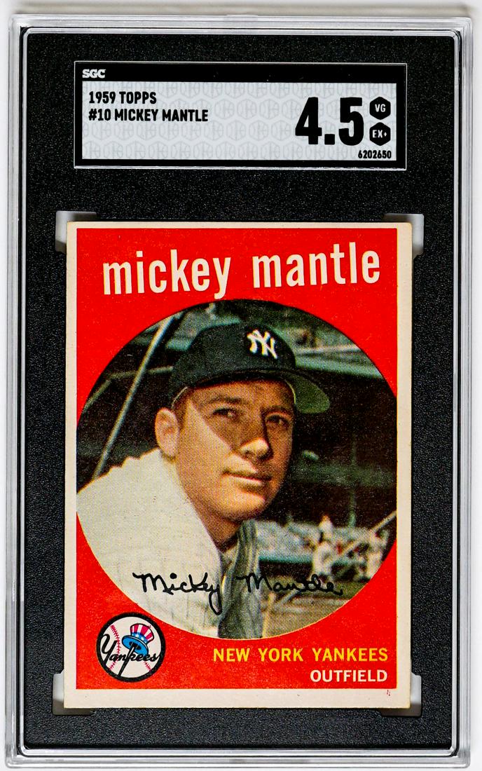 1959 Topps #10 Mickey Mantle SGC 4.5 (1 of 2)