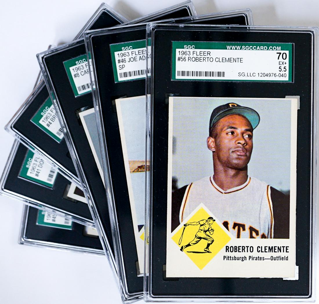 1963 Fleer SGC Graded Hall of Famer's & more (1 of 5)