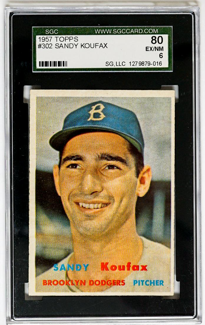 1957 Topps Sandy Koufax SGC 80 EX/NM 6 (1 of 2)