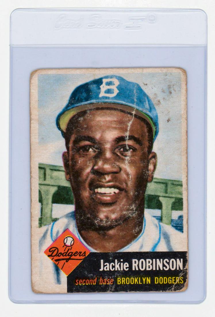 Jackie Robinson 1953 Topps #1 Authentic "As-Is" (1 of 2)
